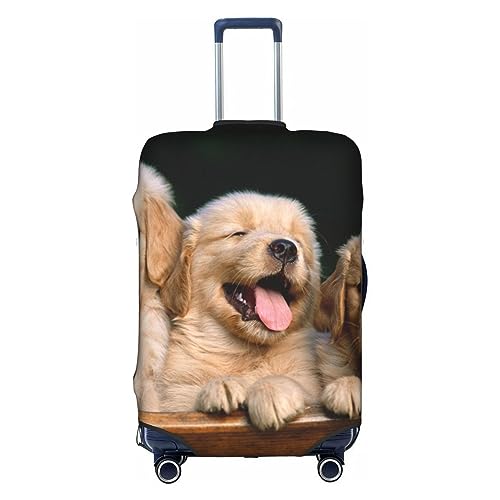 NEZIH Golden Retriever Hunde Welpen Haustiere Reisegepäck Schutz Koffer Abdeckung Schutzhülle Waschbar Strand Urlaub, weiß, XL von NEZIH