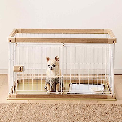 NEZIH Hundespielstifte Pet Playpen, Abs -Harz -Holzkorn Und Metallrahmen, Leicht Zu Reinigen Und Zu Installieren, Klein/Mittel/Groß/Übergroß/M-97.5 * 66.5 * 71Cm von NEZIH