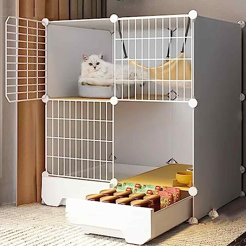 NEZIH Kätzchen-Playpen, Doppelschicht Gewichtete Plattform, Einfach Zu Montieren Der Keuterei/a/75 * 49 * 91Cm NEZIH Kätzchen-Playpen, Doppelschicht Gewichtete Plattform, Einfach Zu Montieren Der Keuterei/a/75 * 49 * 91Cm von NEZIH