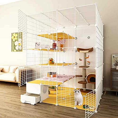 NEZIH Kätzchengehäuse, PVC Transparent Design Cat Playpen, Der Boden Ist Verstärkt Und Tragend Und Leicht Zu Reinigen Cat Villa/B/147 * 147 * 183Cm von NEZIH