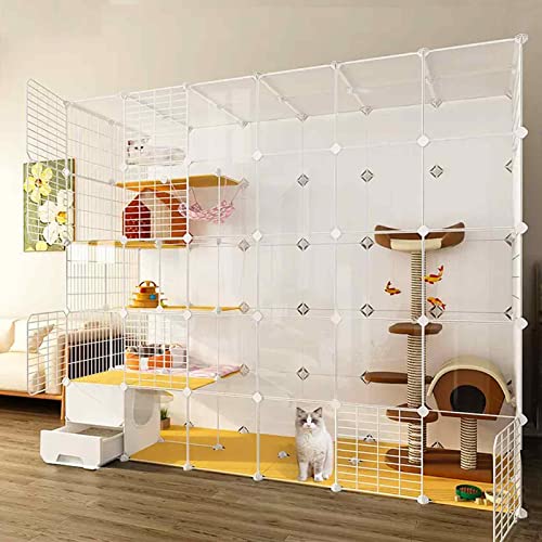 NEZIH Kätzchengehäuse, PVC Transparent Design Cat Playpen, Der Boden Ist Verstärkt Und Tragend Und Leicht Zu Reinigen Cat Villa/B/219 * 75 * 183Cm von NEZIH