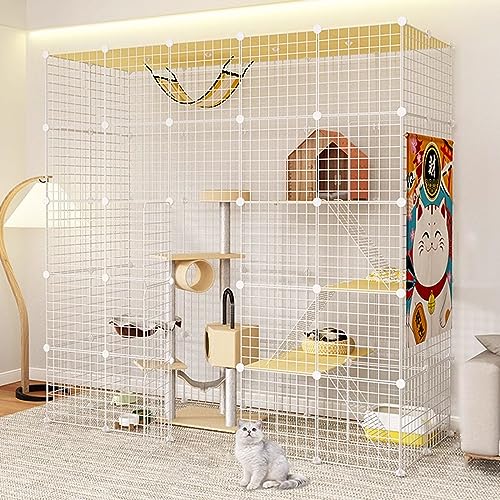NEZIH Kätzchenstift Mit Dach, Katzenkäfige Innenräume Großer Haustierkiste Abnehmbar, Nicht Überfüllte Katzenkiste, Super Tragende, Dickere Stahlrahmenzatterie/White/183 * 75 * 182Cm NEZIH Kätzchenstift Mit Dach, Katzenkäfige Innenräume Großer Haustierkiste Abnehmbar, Nicht Überfüllte Katzenkiste, Super Tragende, Dickere Stahlrahmenzatterie/White/183 * 75 * 182Cm von NEZIH