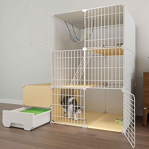 NEZIH Katze Villa Innen Mit Geschlossener Katzentoilette, Haustierplaypen, Käfigkäfig, Metall Und Abs-Kunststoff, Ultra-Weite Plattform/111 * 49 * 111Cm-C NEZIH Katze Villa Innen Mit Geschlossener Katzentoilette, Haustierplaypen, Käfigkäfig, Metall Und Abs-Kunststoff, Ultra-Weite Plattform/111 * 49 * 111Cm-C von NEZIH