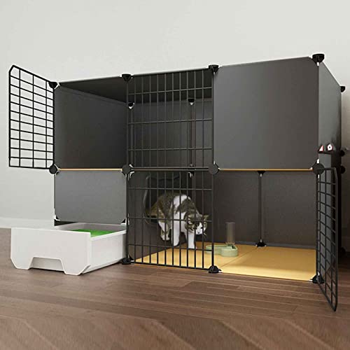 NEZIH Katze Villa Innen Mit Geschlossener Katzentoilette, Haustierplaypen, Käfigkäfig, Metall Und Abs-Kunststoff, Ultra-Weite Plattform/111 * 49 * 75Cm-B NEZIH Katze Villa Innen Mit Geschlossener Katzentoilette, Haustierplaypen, Käfigkäfig, Metall Und Abs-Kunststoff, Ultra-Weite Plattform/111 * 49 * 75Cm-B von NEZIH