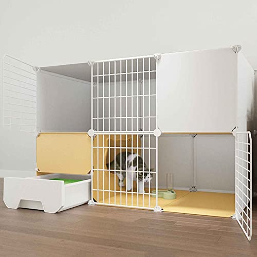 NEZIH Katze Villa Innen Mit Geschlossener Katzentoilette, Haustierplaypen, Käfigkäfig, Metall Und Abs-Kunststoff, Ultra-Weite Plattform/111 * 49 * 75Cm-D NEZIH Katze Villa Innen Mit Geschlossener Katzentoilette, Haustierplaypen, Käfigkäfig, Metall Und Abs-Kunststoff, Ultra-Weite Plattform/111 * 49 * 75Cm-D von NEZIH