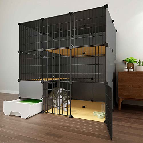 NEZIH Katze Villa Innen Mit Geschlossener Katzentoilette, Haustierplaypen, Käfigkäfig, Metall Und Abs-Kunststoff, Ultra-Weite Plattform/111 * 95 * 111Cm NEZIH Katze Villa Innen Mit Geschlossener Katzentoilette, Haustierplaypen, Käfigkäfig, Metall Und Abs-Kunststoff, Ultra-Weite Plattform/111 * 95 * 111Cm von NEZIH