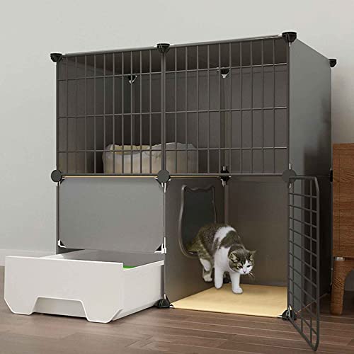 NEZIH Katze Villa Innen Mit Geschlossener Katzentoilette, Haustierplaypen, Käfigkäfig, Metall Und Abs-Kunststoff, Ultra-Weite Plattform/75 * 49 * 75Cm-A NEZIH Katze Villa Innen Mit Geschlossener Katzentoilette, Haustierplaypen, Käfigkäfig, Metall Und Abs-Kunststoff, Ultra-Weite Plattform/75 * 49 * 75Cm-A von NEZIH