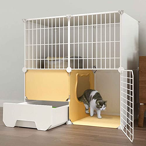 NEZIH Katze Villa Innen Mit Geschlossener Katzentoilette, Haustierplaypen, Käfigkäfig, Metall Und Abs-Kunststoff, Ultra-Weite Plattform/75 * 49 * 75Cm-B NEZIH Katze Villa Innen Mit Geschlossener Katzentoilette, Haustierplaypen, Käfigkäfig, Metall Und Abs-Kunststoff, Ultra-Weite Plattform/75 * 49 * 75Cm-B von NEZIH