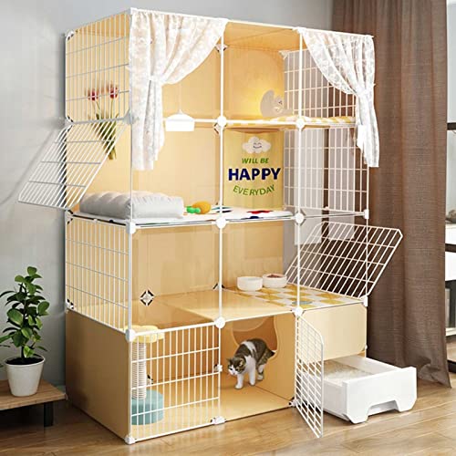 NEZIH Katze Villa Innen Mit Geschlossener Katzentoilette, Katzenkäfigzubehör, Katzenkäfigsträger-Trieblager 20 Kg, Super Großer Raum NEZIH Katze Villa Innen Mit Geschlossener Katzentoilette, Katzenkäfigzubehör, Katzenkäfigsträger-Trieblager 20 Kg, Super Großer Raum von NEZIH