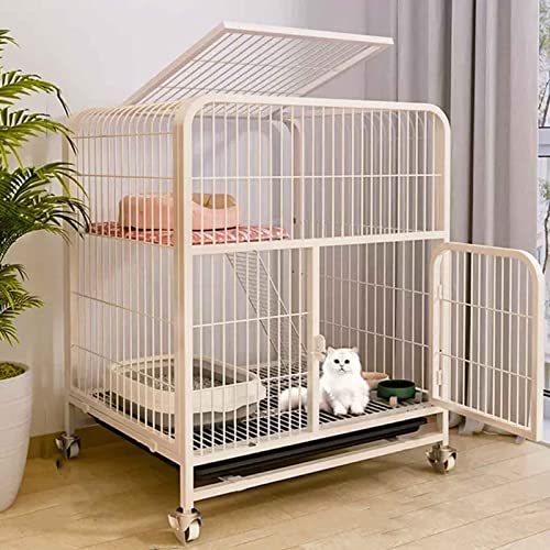 NEZIH Katzenkäfige Große Haustierkiste Abnehmbar Extra Großer Katzengatten, Katzenstifte Mit Ausziehschalen Und Universalrad/70 * 55 * 75Cm-B NEZIH Katzenkäfige Große Haustierkiste Abnehmbar Extra Großer Katzengatten, Katzenstifte Mit Ausziehschalen Und Universalrad/70 * 55 * 75Cm-B von NEZIH