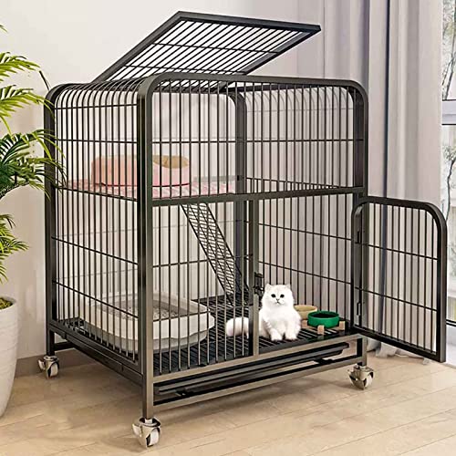 NEZIH Katzenkäfige Große Haustierkiste Abnehmbar Extra Großer Katzengatten, Katzenstifte Mit Ausziehschalen Und Universalrad/78 * 55 * 85Cm NEZIH Katzenkäfige Große Haustierkiste Abnehmbar Extra Großer Katzengatten, Katzenstifte Mit Ausziehschalen Und Universalrad/78 * 55 * 85Cm von NEZIH