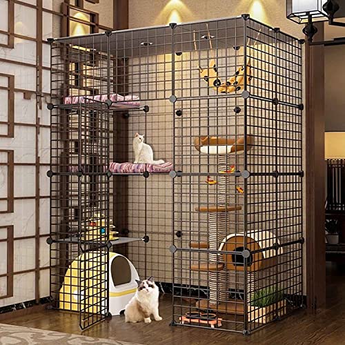 NEZIH Katzenkäfige Große Haustierkiste Abnehmbar Extra Großer Katzengatten Mit Müllblattschale, 3 -Stufige Kleine Tierkäfig, Metall/C-Lu*Ury Model/111 * 75 * 145Cm-1 NEZIH Katzenkäfige Große Haustierkiste Abnehmbar Extra Großer Katzengatten Mit Müllblattschale, 3 -Stufige Kleine Tierkäfig, Metall/C-Lu*Ury Model/111 * 75 * 145Cm-1 von NEZIH