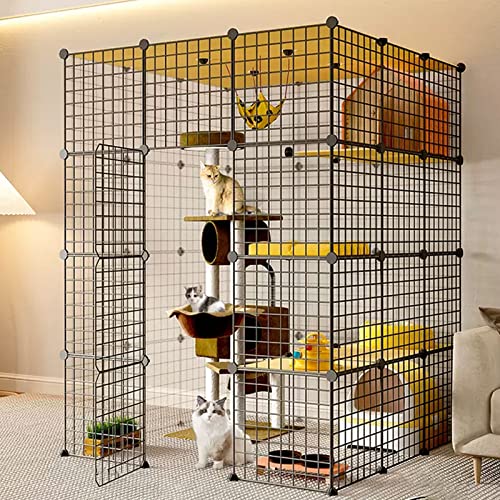NEZIH Katzenkäfige Innen Groß Mit Dach, Katzenstiften, Super Tragender, Dickerer Stahlrahmen, Sicherer/111 * 111 * 146Cm-A NEZIH Katzenkäfige Innen Groß Mit Dach, Katzenstiften, Super Tragender, Dickerer Stahlrahmen, Sicherer/111 * 111 * 146Cm-A von NEZIH