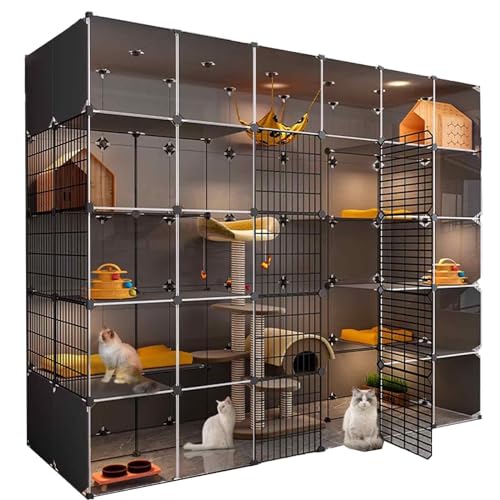 NEZIH Katzenkäfige Innen In Indoor Xl, Xxl, Cat House Innenkastenmöbel Groß, Katzenhaus, Transparentes Design, Doppelschichtgewichtete Plattform, Einfach Zu Montieren Der Cattery (Suite)/D/212*77*177C NEZIH Katzenkäfige Innen In Indoor Xl, Xxl, Cat House Innenkastenmöbel Groß, Katzenhaus, Transparentes Design, Doppelschichtgewichtete Plattform, Einfach Zu Montieren Der Cattery (Suite)/D/212*77*177C von NEZIH