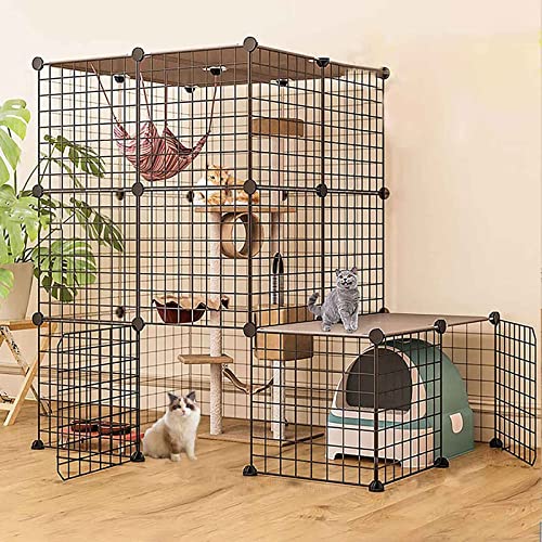 NEZIH Katzenkäfige Innenräume 3 -Tiere Groß, Kleine Tierische Käfig Für Natur Im Freien/Innenräume, Metallabbsstoff Kunststoff/111 * 75 * 109Cm-A NEZIH Katzenkäfige Innenräume 3 -Tiere Groß, Kleine Tierische Käfig Für Natur Im Freien/Innenräume, Metallabbsstoff Kunststoff/111 * 75 * 109Cm-A von NEZIH