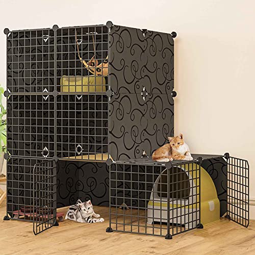 NEZIH Katzenkäfige Innenräume 3 -Tiere Groß, Kleine Tierische Käfig Für Natur Im Freien/Innenräume, Metallabbsstoff Kunststoff/111 * 75 * 109Cm-B NEZIH Katzenkäfige Innenräume 3 -Tiere Groß, Kleine Tierische Käfig Für Natur Im Freien/Innenräume, Metallabbsstoff Kunststoff/111 * 75 * 109Cm-B von NEZIH