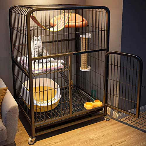 NEZIH Katzenkäfige Innenräume Großer Haustierkiste, Abnehmbarer Extra Großer Katzenstall Und 360 Schwenkräder, Gitterfußpolster/A-Basic/78 * 55 * 108Cm NEZIH Katzenkäfige Innenräume Großer Haustierkiste, Abnehmbarer Extra Großer Katzenstall Und 360 Schwenkräder, Gitterfußpolster/A-Basic/78 * 55 * 108Cm von NEZIH