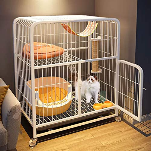 NEZIH Katzenkäfige Mit Müllblattschalen, 360 Schwenkrädern, Gitterfußpolster, Hängematte, Haustier -Spielstall, Für Hunde/Meerschweinchen/Frettchen/E-Black/78 * 55 * 85Cm NEZIH Katzenkäfige Mit Müllblattschalen, 360 Schwenkrädern, Gitterfußpolster, Hängematte, Haustier -Spielstall, Für Hunde/Meerschweinchen/Frettchen/E-Black/78 * 55 * 85Cm von NEZIH