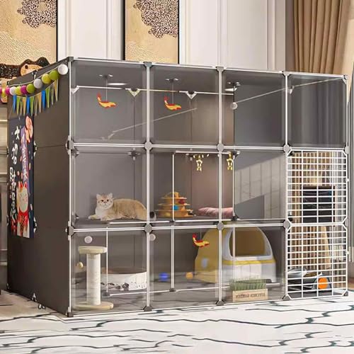 NEZIH Katzenspielstifte Für Innenräume, Outdoor-Katzengehäuse Für Innenkatzen, Katzenvilla, Transparentes Design, Doppelschichtgewichtete Plattform, Leicht Zu Montieren, Die Keuterin, Verschiedene Grö NEZIH Katzenspielstifte Für Innenräume, Outdoor-Katzengehäuse Für Innenkatzen, Katzenvilla, Transparentes Design, Doppelschichtgewichtete Plattform, Leicht Zu Montieren, Die Keuterin, Verschiedene Grö von NEZIH