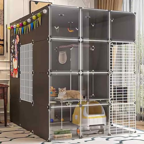 NEZIH Katzenspielstifte Für Innenräume, Outdoor-Katzengehäuse Für Innenkatzen, Katzenvilla, Transparentes Design, Doppelschichtgewichtete Plattform, Leicht Zu Montieren, Die Keuterin, Verschiedene Grö NEZIH Katzenspielstifte Für Innenräume, Outdoor-Katzengehäuse Für Innenkatzen, Katzenvilla, Transparentes Design, Doppelschichtgewichtete Plattform, Leicht Zu Montieren, Die Keuterin, Verschiedene Grö von NEZIH