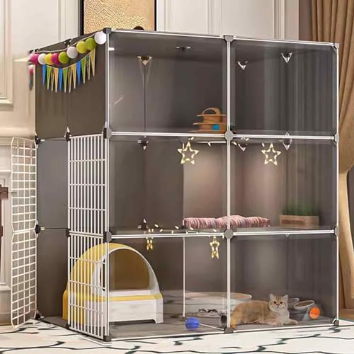 NEZIH Katzenspielstifte Für Innenräume, Outdoor-Katzengehäuse Für Innenkatzen, Katzenvilla, Transparentes Design, Doppelschichtgewichtete Plattform, Leicht Zu Montieren, Die Keuterin, Verschiedene Grö NEZIH Katzenspielstifte Für Innenräume, Outdoor-Katzengehäuse Für Innenkatzen, Katzenvilla, Transparentes Design, Doppelschichtgewichtete Plattform, Leicht Zu Montieren, Die Keuterin, Verschiedene Grö von NEZIH