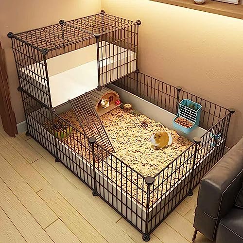 NEZIH Meerschweinchen -Playpen, Small Animal Playpen, Die Verschlüsselte Version Hat Eine Lücke Von 1,5 cm/107 * 72 * 72Cm-A von NEZIH