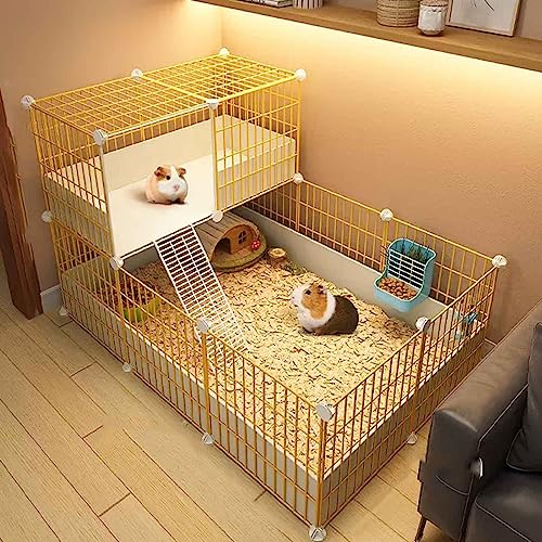 NEZIH Meerschweinchen -Playpen, Small Animal Playpen, Die Verschlüsselte Version Hat Eine Lücke Von 1,5 cm/107 * 72 * 72Cm-B von NEZIH