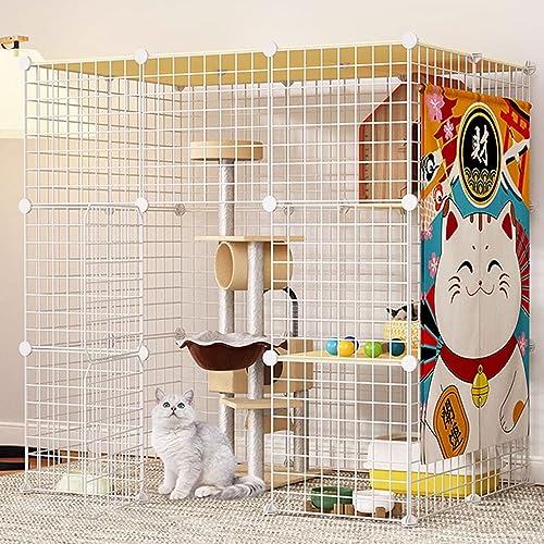 NEZIH Nicht Überfüllte Katzenkäfige Metall, Kätzchenstift Mit Dach, Kleinkäfigkäfigkäfig, Super Tragend, Sicherer, Leicht Zu Montieren/a/White-111 * 75 * 109Cm NEZIH Nicht Überfüllte Katzenkäfige Metall, Kätzchenstift Mit Dach, Kleinkäfigkäfigkäfig, Super Tragend, Sicherer, Leicht Zu Montieren/a/White-111 * 75 * 109Cm von NEZIH
