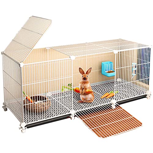 NEZIH Pet -Spielstall Für Kleine Tiere Mit Tablett, Meerschweinchenkäfig, 1,3 cm Verschlüsselt/5-Piece Set/107 * 37 * 40Cm von NEZIH