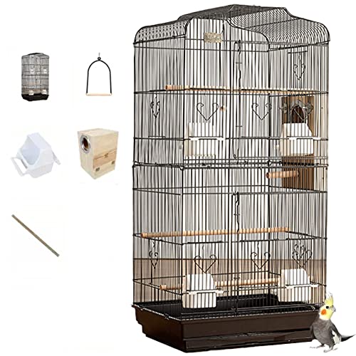 NEZIH Pet-Supplies-Vögel Käfige Und Zugriffe Vogelkäfige, Für Wellensittiche, Mit Ständer Und Schubladenschale, Doppelte 47,5 X 36 X 93 cm/Black/B NEZIH Pet-Supplies-Vögel Käfige Und Zugriffe Vogelkäfige, Für Wellensittiche, Mit Ständer Und Schubladenschale, Doppelte 47,5 X 36 X 93 cm/Black/B von NEZIH