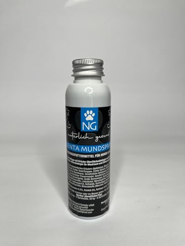 NG natürlich gesund Denta Mundspray, Zahnpflegemittel für Hunde und Katzen, 250g, Kräutermischung zur täglichen Zahnpflege von NG natürlich gesund