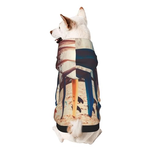 Boards On The Beach Hunde-Kapuzenpullover für kleine Hunde, elastischer Stoff, weich und warm für das Tier und einfach zu tragen von NGANOH