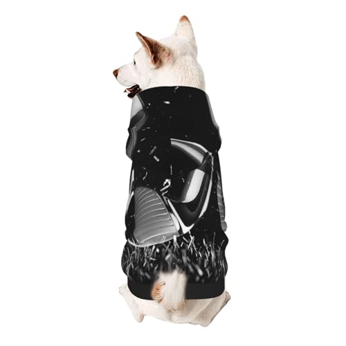 Hunde-Kapuzenpullover für kleine Hunde, elastisches Gewebe, weich und warm für das Tier und einfach zu tragen, Schwarz und Weiß von NGANOH