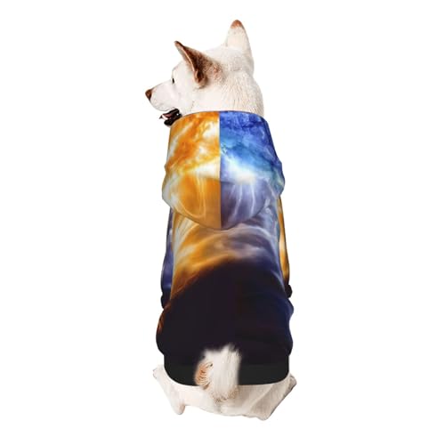Hunde-Kapuzenpullover für kleine Hunde, mit Planetenmotiv, elastischer Stoff, weich und warm für das Tier und einfach zu tragen von NGANOH