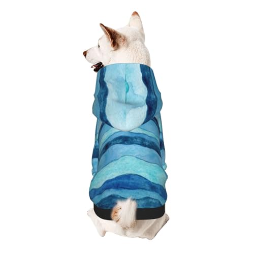 Hunde-Kapuzenpullover mit Wellenstreifen, für kleine Hunde, elastischer Stoff, weich und warm für das Tier und einfach zu tragen von NGANOH