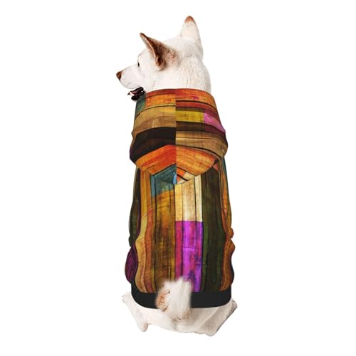 Hundepullover für kleine Hunde, bunt bemaltes Holz, elastischer Stoff, sehr bequem, weich und warm für das Tier und einfach zu tragen von NGANOH