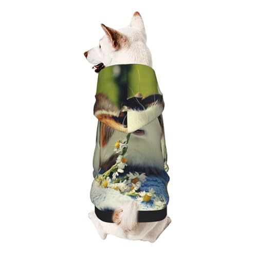 Lustiger Hunde-Kapuzenpullover für kleine Hunde, elastischer Stoff, weich und warm für das Tier und einfach zu tragen von NGANOH