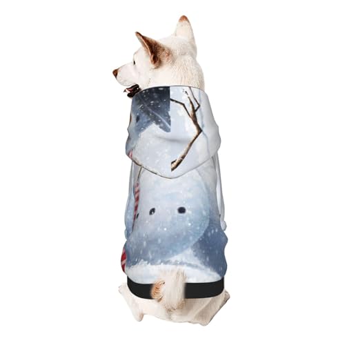 Lustiger Weihnachtspullover mit Schneemann-Motiv, Hunde-Sweatshirt für kleine Hunde, elastischer Stoff, weich und warm für das Tier und einfach zu tragen von NGANOH