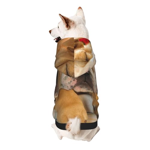 Niedlicher Hunde-Kapuzenpullover für kleine Hunde, elastischer Stoff, weich und warm für das Tier und einfach zu tragen von NGANOH