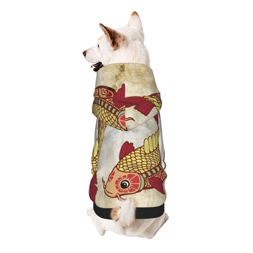 Schöner Fisch-Hunde-Kapuzenpullover für kleine Hunde, elastischer Stoff, sehr bequem, weich und warm für das Tier und einfach zu tragen von NGANOH