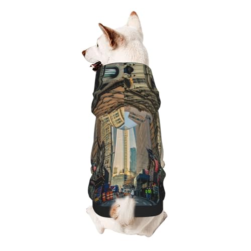 Streets Of New York City Hunde-Kapuzenpullover für kleine Hunde, elastischer Stoff, weich und warm für das Tier und einfach zu tragen von NGANOH