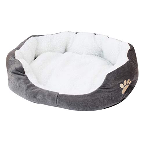 NGHSDO Hundebett Haustier-Bett for Small Medium Large Hundebox Pad weiche Bettwäsche feuchtigkeitsfest Bottom All Seasons Welpen-Hundehaus-Haustier-Bett (Color : Gray) von NGHSDO