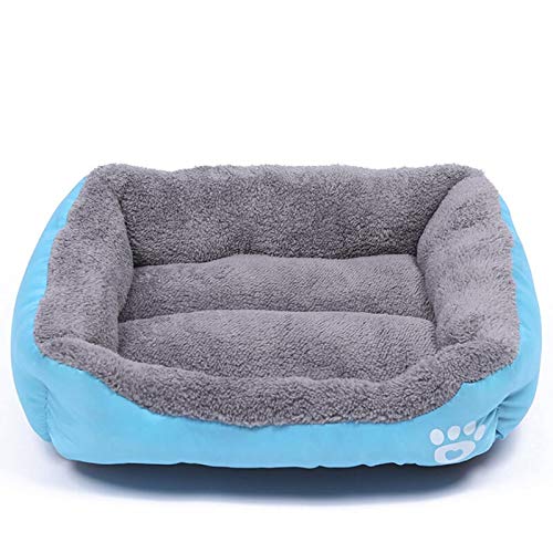 NGHSDO hundebett S-3XL Hunde Bett for Small Medium Large Dogs Big Basket Pet House Wasserdicht Bottom weiche Fleece Warm-Katzen-Bett Sofa Haus 8 Farben (Color : Sky Blue, Size : XXX-Large) von NGHSDO