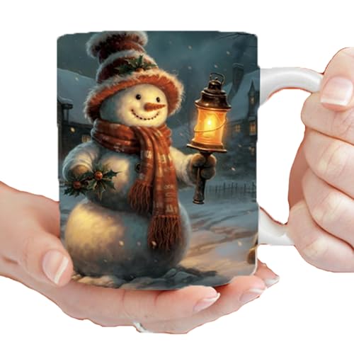 Weihnachtsschmuck | Weihnachts-Dekoration Kaffeebecher mit -Malerei | Tischdekorationen und Weihnachts-Kaffeetassen, Geburtstagsgeschenk und Weihnachtsparty-Zubehör Esstisch Dekorationen von NGUMMS