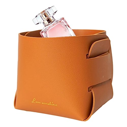 Dekorative Körbe - PU dekorative Organisationskasten - Faltbarer Catchall-Korb, Rechteckfach Organizer Box für Wohnzimmer und Schlafzimmer Wohnkultur von NGUMMS