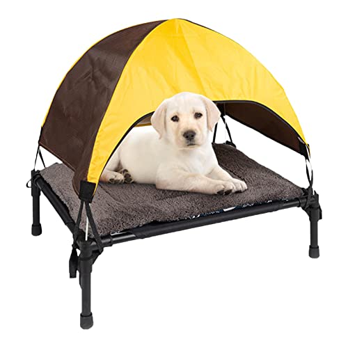 Hundebett | Abnehmbares Camping-Hundebett mit Baldachinzelt | Tragbares Haustierbett aus strapazierfähigem Oxford-Gewebe für Camping oder Strand, zusätzliche Tragetasche Ngumms von NGUMMS