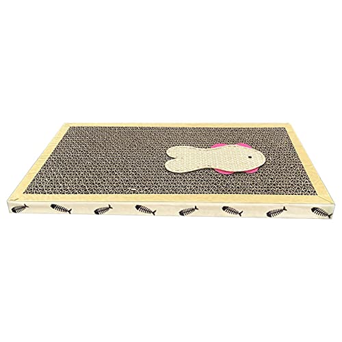 Katze Scratching Board,Fisch/Mausmuster Katzenkratzkissen | Reversible Pappe, Wellpappe Katzenkratzer für Indoor-Katzen, langlebige Texturdesign Katze Scratching Board,Fisch/Mausmuster Katzenkratzkissen | Reversible Pappe, Wellpappe Katzenkratzer für Indoor-Katzen, langlebige Texturdesign von NGUMMS