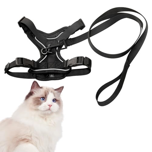 Katzengeschirr - Atmungsaktive und verstellbare Westengeschirr,Katzenzubehör für Kätzchen, kleine Hunde und Kaninchen, Netzgeschirr mit reflektierenden Streifen, Katzen-Promenadjacke Katzengeschirr - Atmungsaktive und verstellbare Westengeschirr,Katzenzubehör für Kätzchen, kleine Hunde und Kaninchen, Netzgeschirr mit reflektierenden Streifen, Katzen-Promenadjacke von NGUMMS
