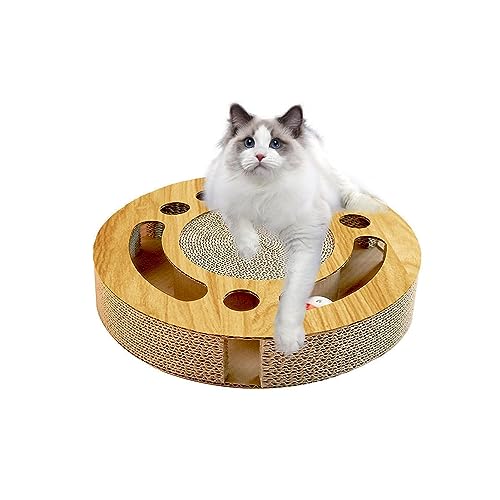 Katzenkratzbrett,Interaktive Kratzliege für Katzen mit Kugelbahn - Lernspielzeug für Katzenübungen für kleine, große und mittelgroße Katzen zum Spielen mit den Krallen Ngumms von NGUMMS
