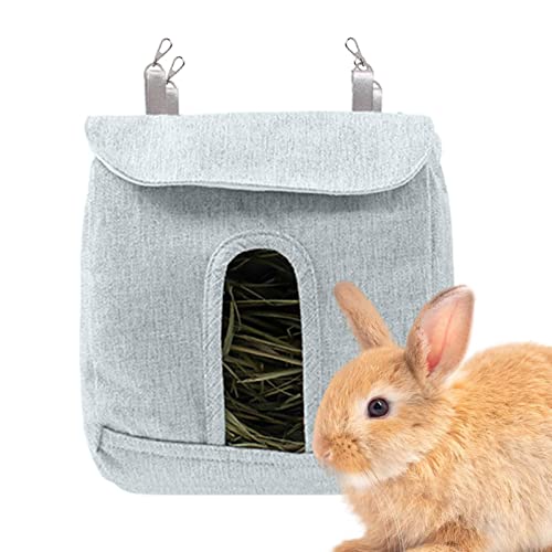 NGUMMS Heu-Feeder-Kaninchen - Faltbare Heuaufbewahrung für kleine Haustiere | S//L Kleintier-Heu-Futteraufbewahrung mit Haken, verstellbare Kaninchen-Heu-Futtertasche für kleine Haustiere von NGUMMS